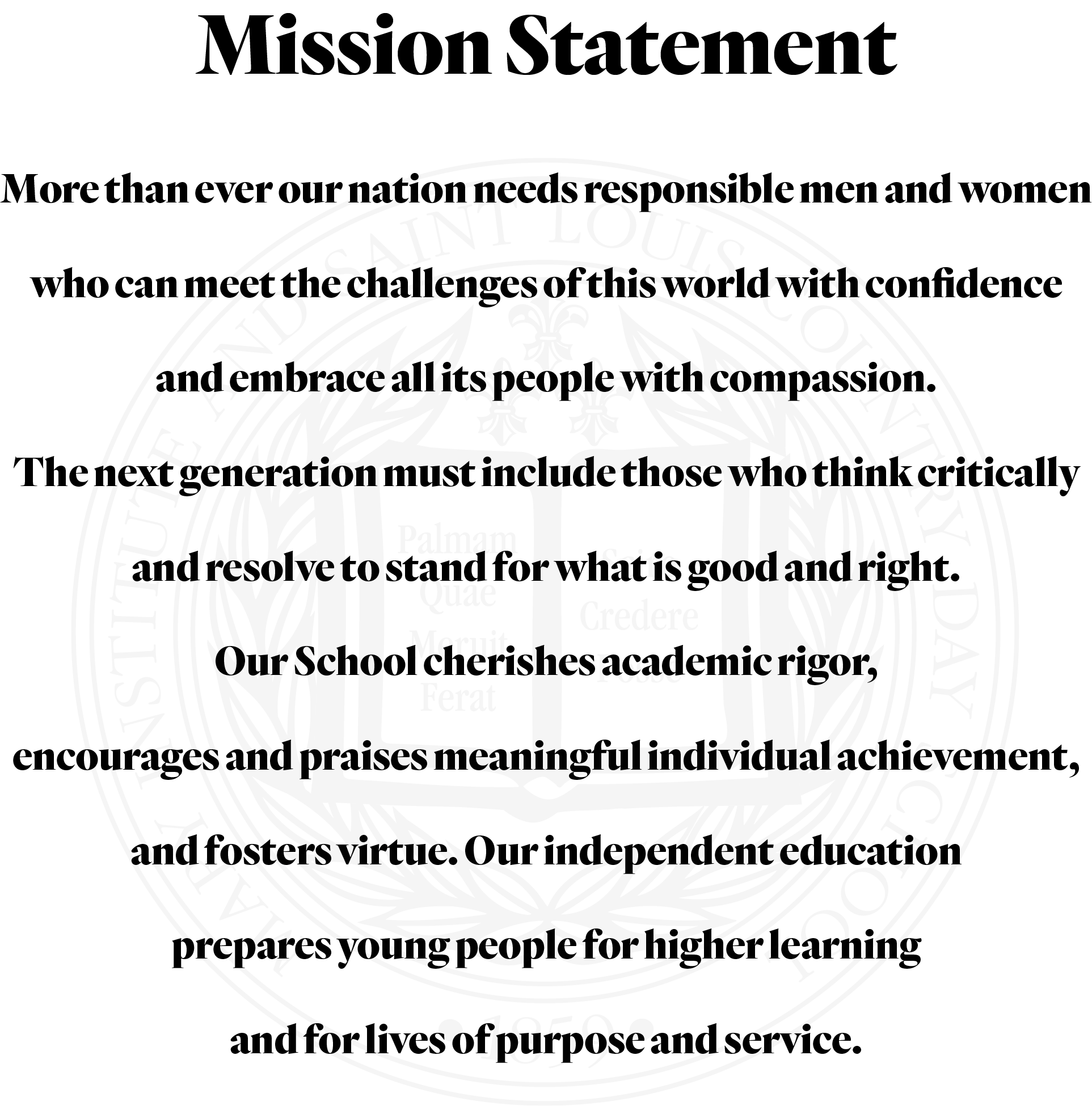 Our Mission MICDS